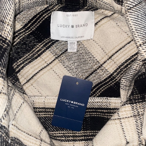 NWT Lucky Brand Oversized Plaid Flannel Shacket - Picture 3 of 10